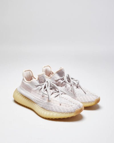 Adidas Yeezy 350 Boost Pink & Silver Trainers - UK 6.5