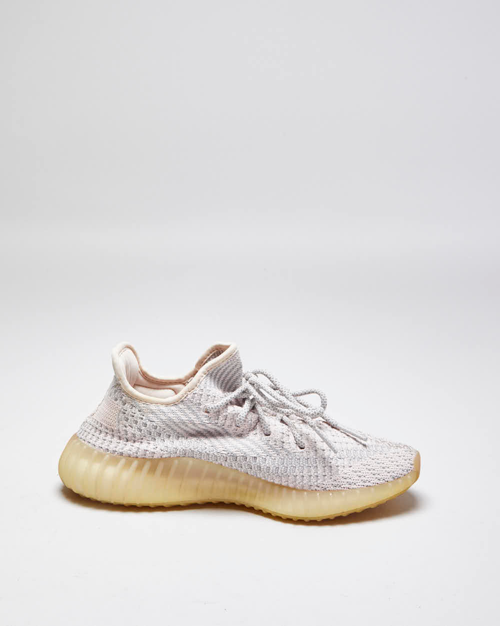 Adidas Yeezy 350 Boost Pink &amp; Silver Trainers - UK 6.5