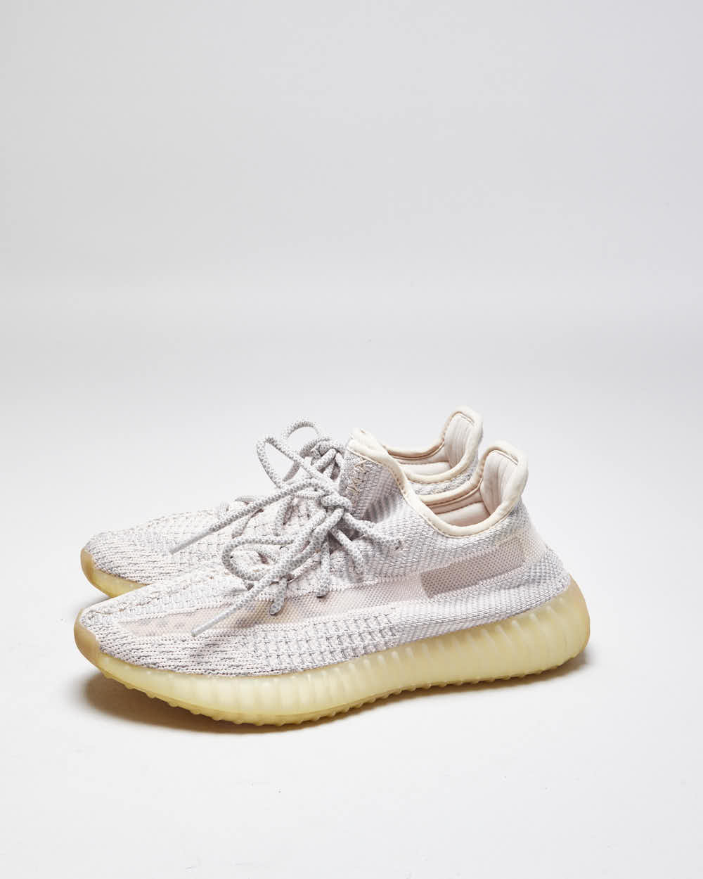 Adidas Yeezy 350 Boost Pink &amp; Silver Trainers - UK 6.5