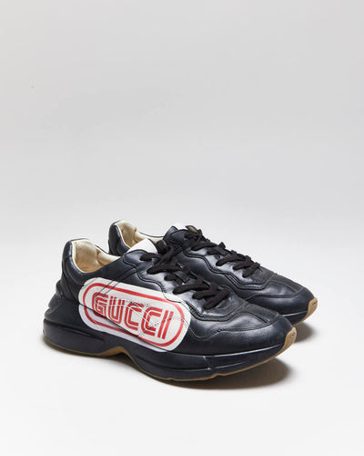 Gucci Rython Leather Trainers - UK8