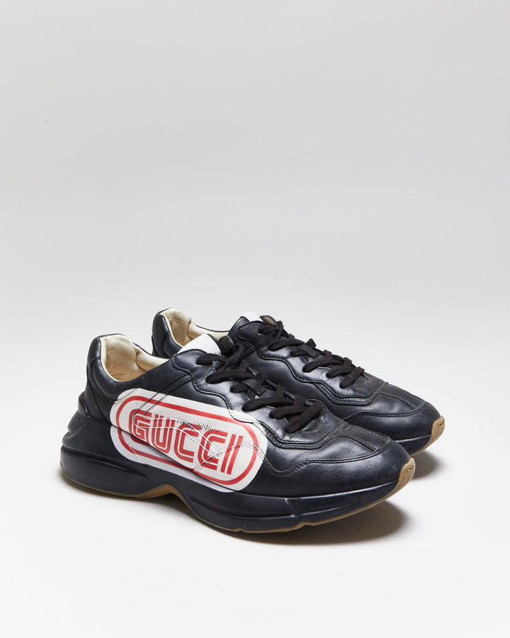 Gucci Rython Leather Trainers - UK8