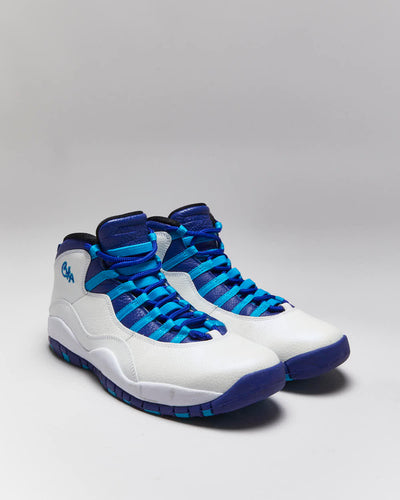 Air Jordan 10 Retro Charlotte Hornet Trainers - UK8.5