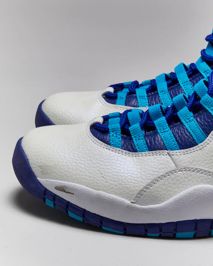 Air Jordan 10 Retro Charlotte Hornet Trainers - UK8.5