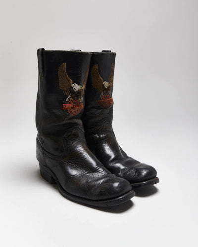 Vintage Harley Davidson Biker Boots - UK11