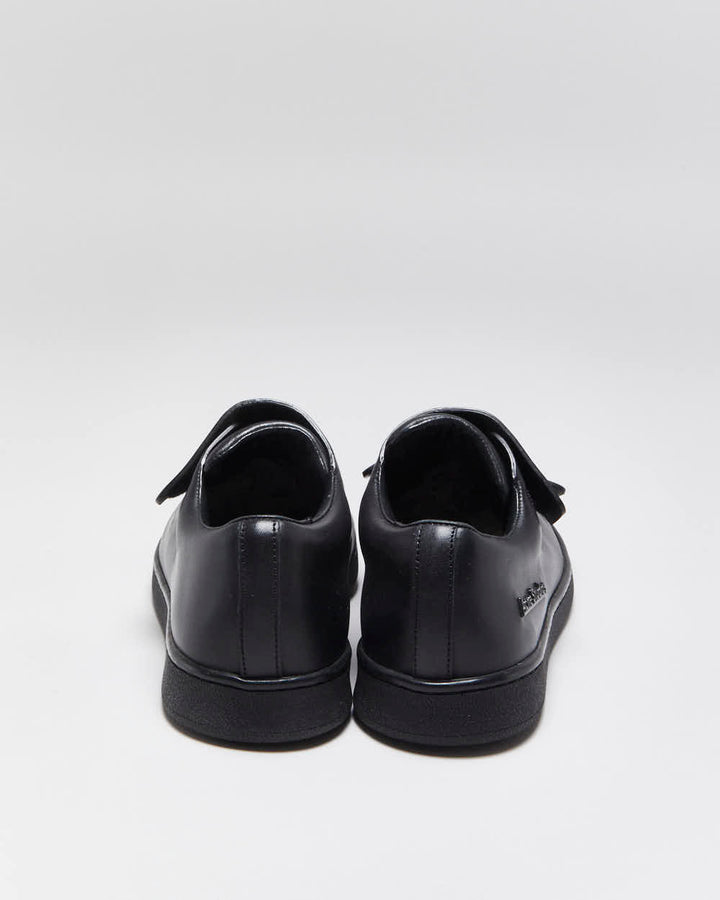 Acne Studios Triple Black Leather Low Velcro Trainers - UK6