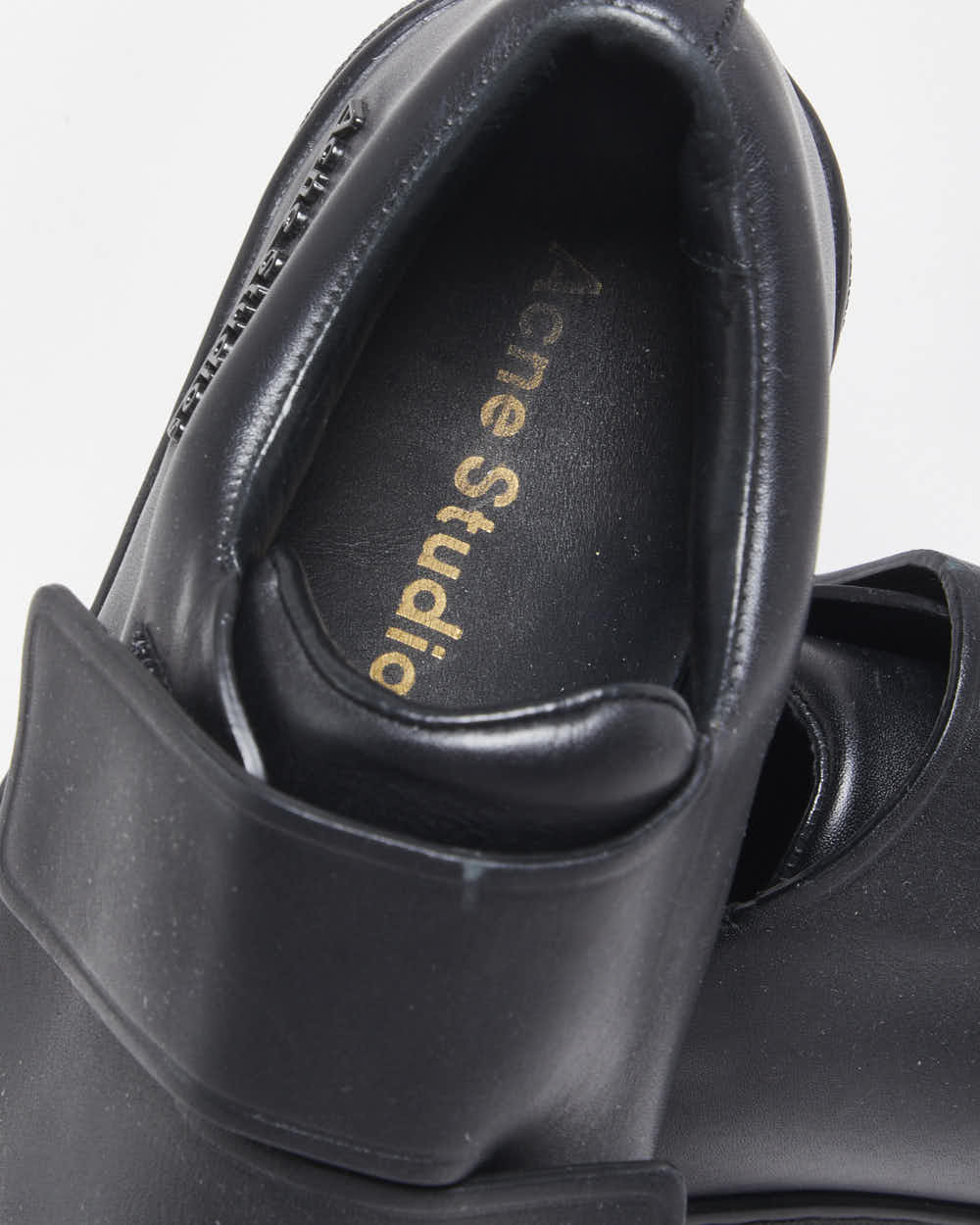 Acne Studios Triple Black Leather Low Velcro Trainers - UK6