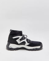 2022 Tod's Leather Knit &amp; Leather Chunky Sock Boot Trainers - UK8.5