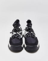 2022 Tod's Leather Knit &amp; Leather Chunky Sock Boot Trainers - UK8.5