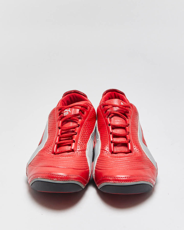 Vintage 2007 Y2K Puma x Ferrari Racing SF Leather Low Trainers - UK10