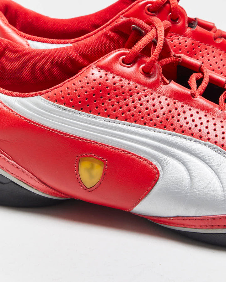 Vintage 2007 Y2K Puma x Ferrari Racing SF Leather Low Trainers - UK10