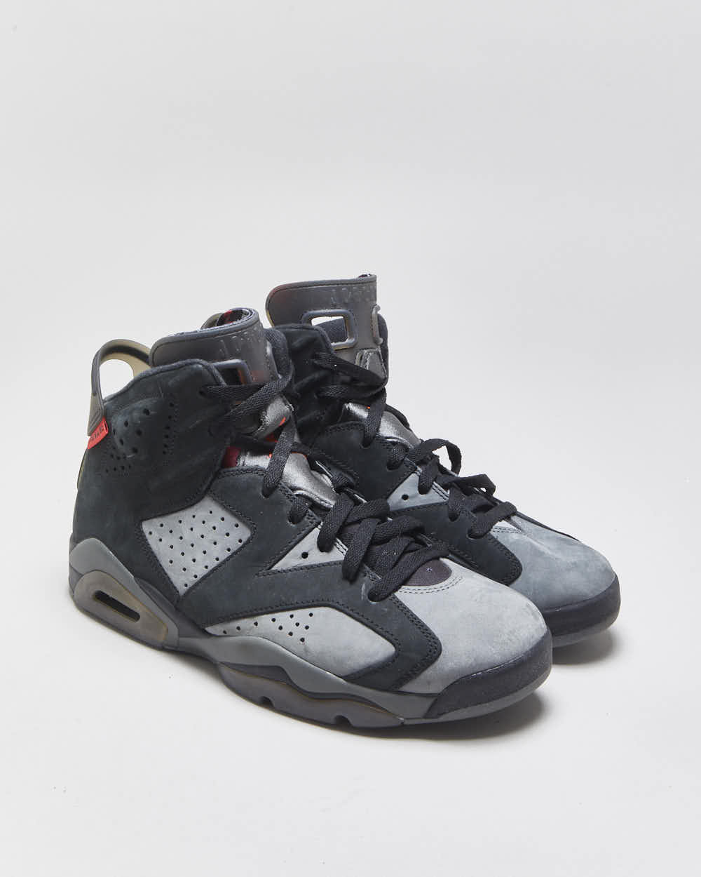 2019 Nike Air Jordan 6 Retro x Paris Saint Germain PSG Iron Grey Suede Trainers - UK8.5