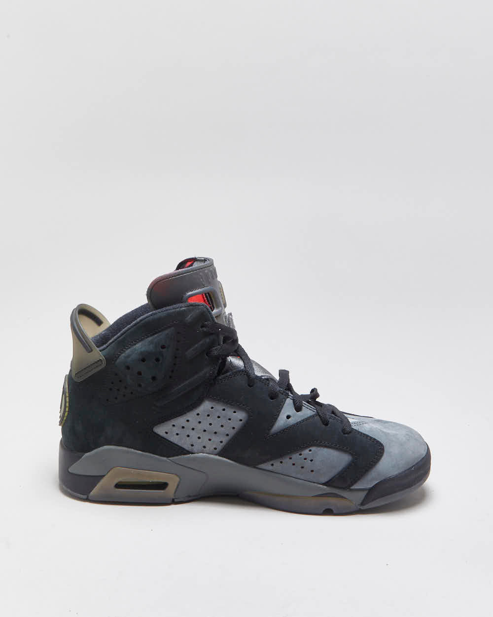 2019 Nike Air Jordan 6 Retro x Paris Saint Germain PSG Iron Grey Suede Trainers - UK8.5
