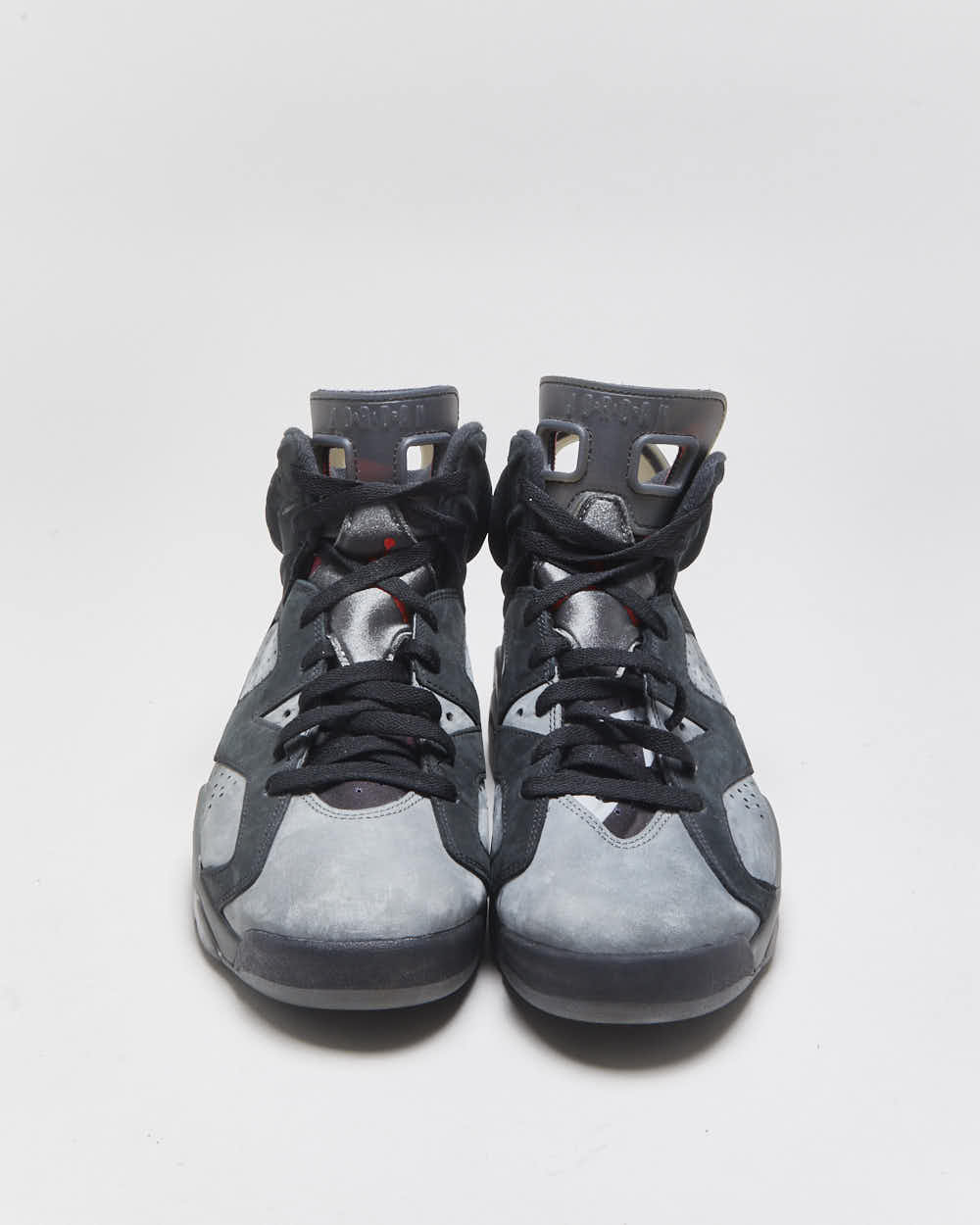 2019 Nike Air Jordan 6 Retro x Paris Saint Germain PSG Iron Grey Suede Trainers - UK8.5