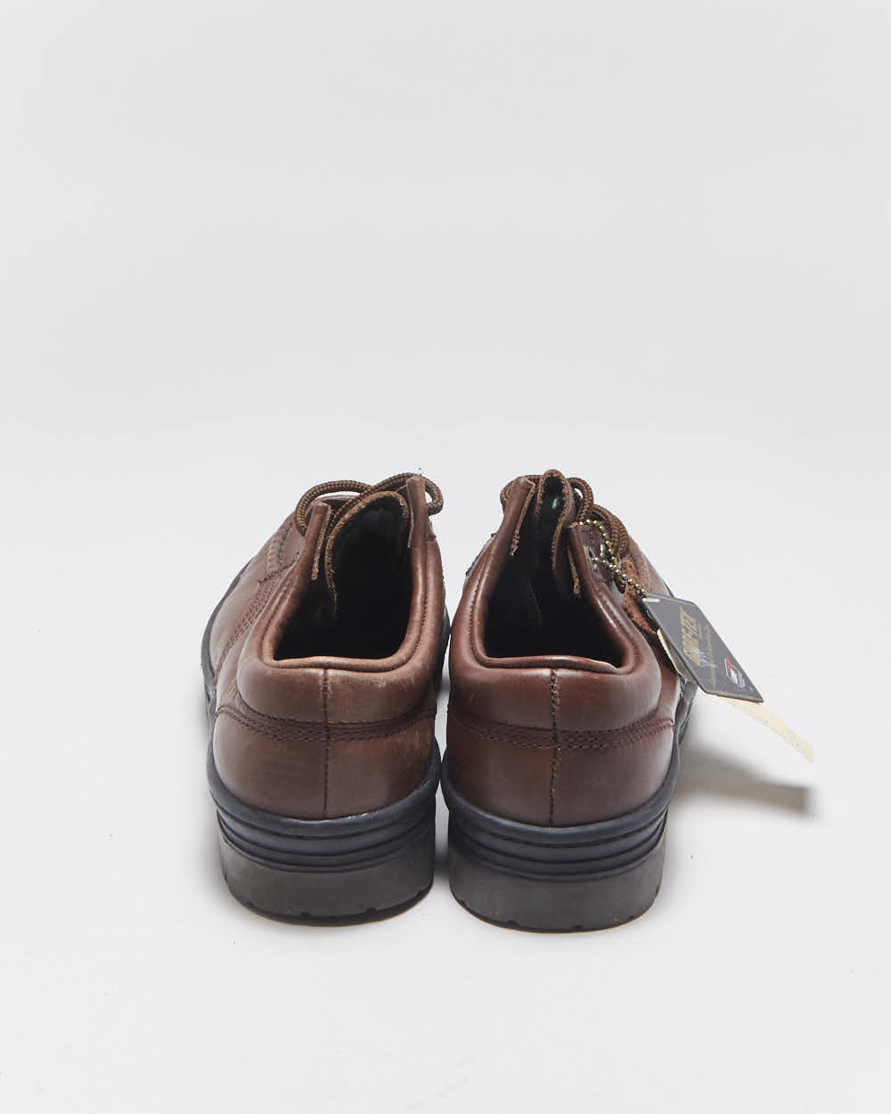 DSWT Vintage 1990s Eddie Bauer Gore-Tex Leather 4-Eye Moc Toe Deck Shoes - UK7.5