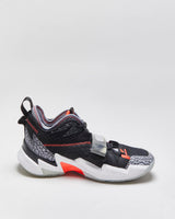 2019 Nike Air Jordan Why Not Zer0.3 'Black Cement Crimson' Basketball Trainers - UK9