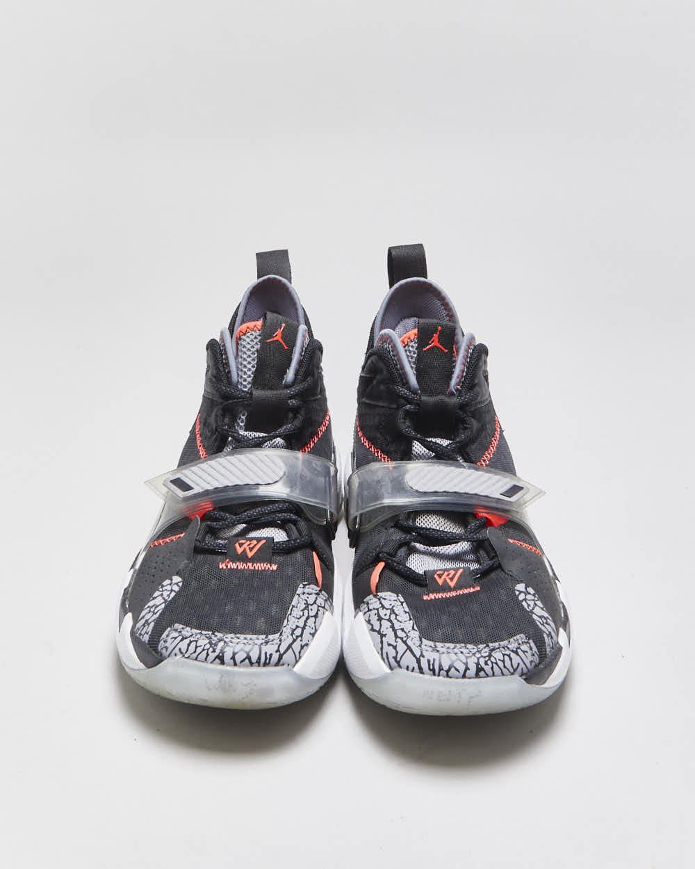 2019 Nike Air Jordan Why Not Zer0.3 'Black Cement Crimson' Basketball Trainers - UK9