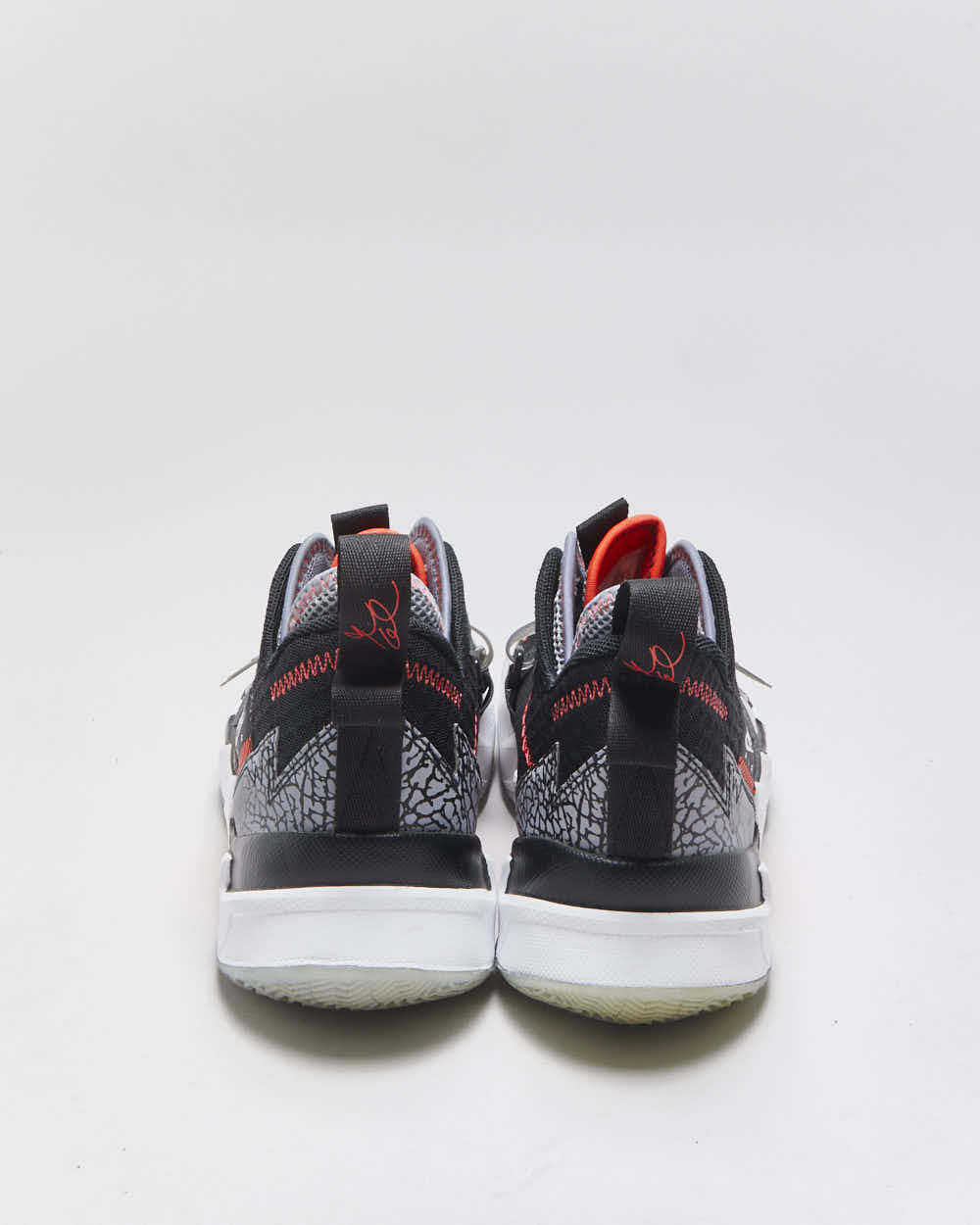 2019 Nike Air Jordan Why Not Zer0.3 'Black Cement Crimson' Basketball Trainers - UK9