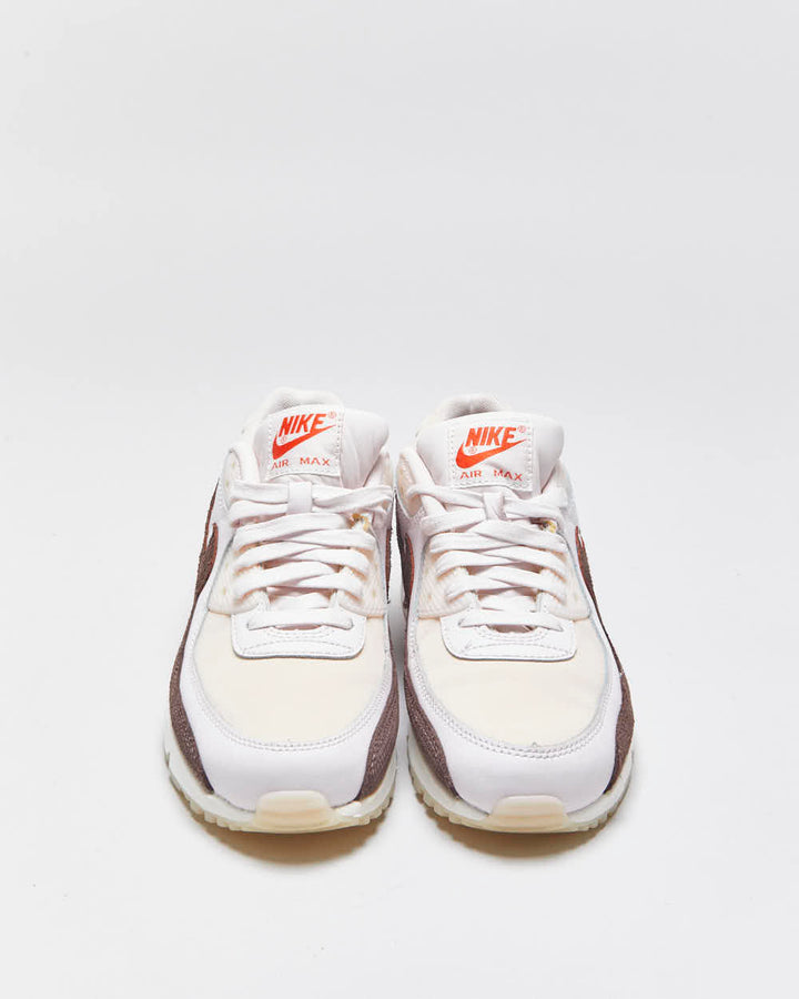 2022 Nike Air Max 90 'Brown Tile' Baby Pink Leather Trainers - UK6.5