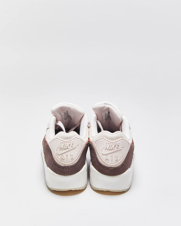 2022 Nike Air Max 90 'Brown Tile' Baby Pink Leather Trainers - UK6.5