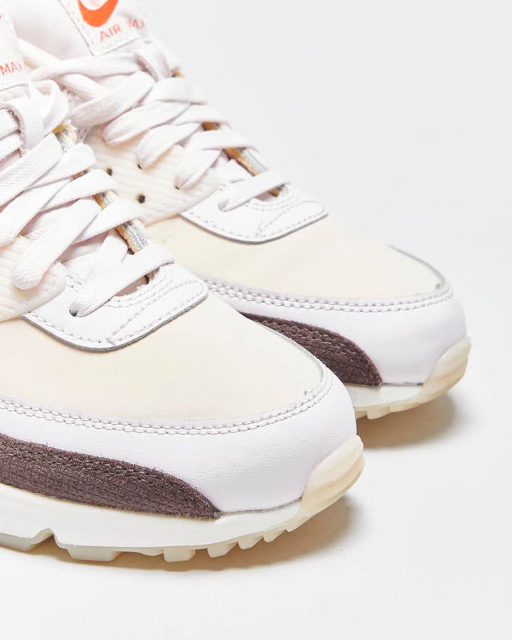 2022 Nike Air Max 90 'Brown Tile' Baby Pink Leather Trainers - UK6.5