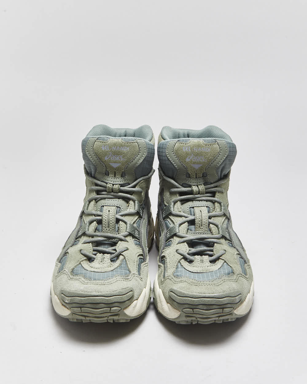 2013 Asics Gel Nandi HI Sage Suede Trail Trainer Boots - UK8.5