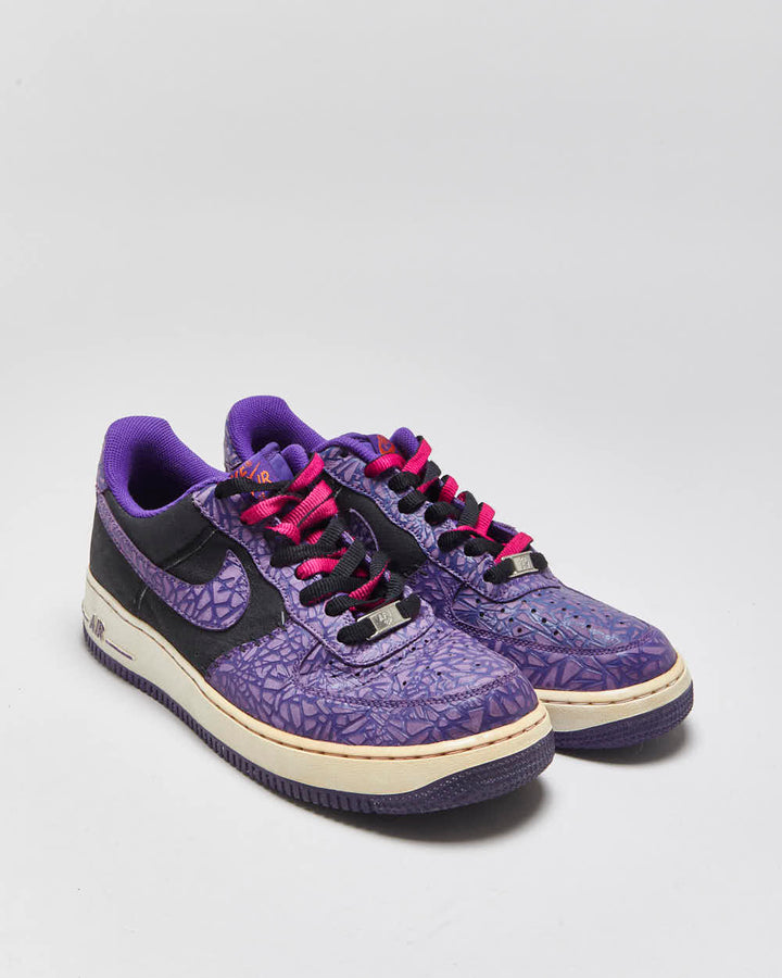 2021 Nike Air Force 1 'Cracked' Leather Low Trainers - UK8.5