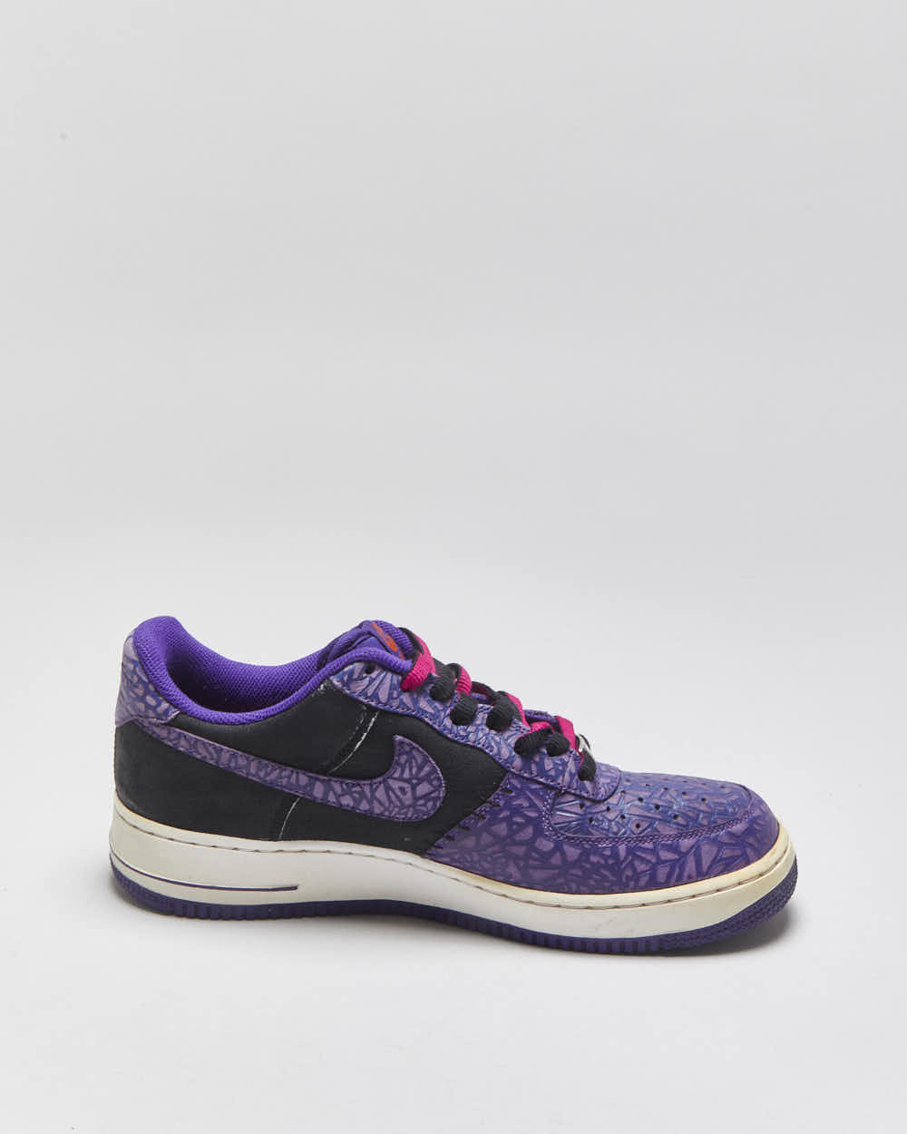2021 Nike Air Force 1 'Cracked' Leather Low Trainers - UK8.5