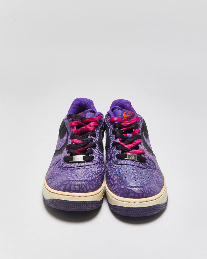 2021 Nike Air Force 1 'Cracked' Leather Low Trainers - UK8.5