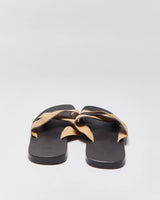 Vintage Hugo Boss Tan Suede Cross-Over Slip On Sandals - UK8