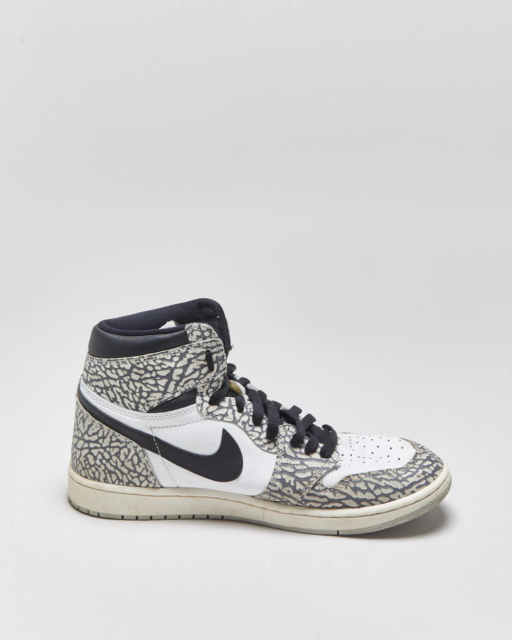 2022 Nike Air Jordan 1 High OG 'Cement' Leather Trainers - UK10