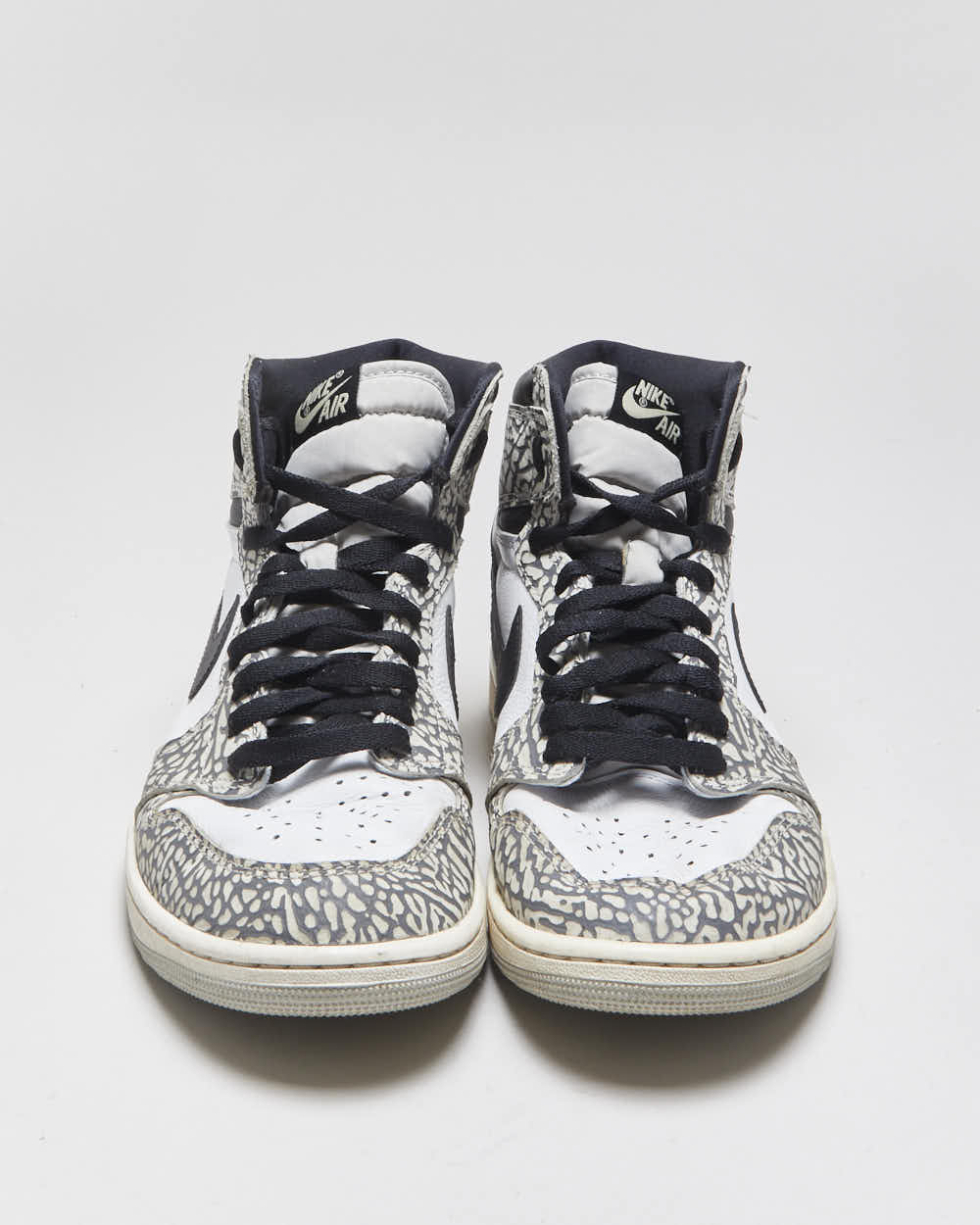 2022 Nike Air Jordan 1 High OG 'Cement' Leather Trainers - UK10