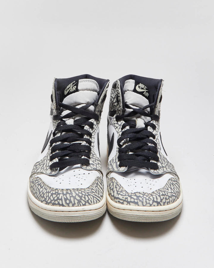 2022 Nike Air Jordan 1 High OG 'Cement' Leather Trainers - UK10