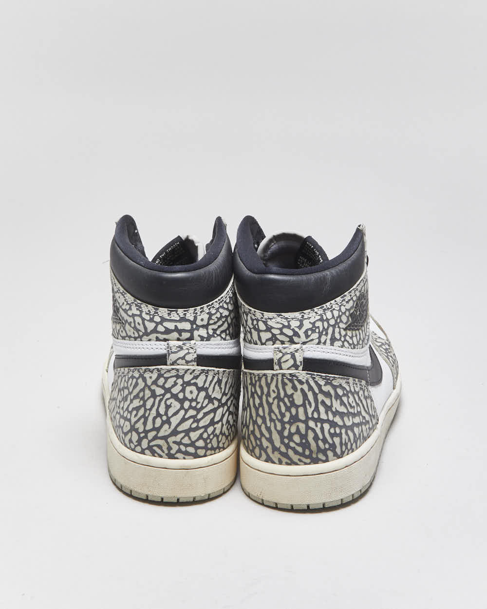 2022 Nike Air Jordan 1 High OG 'Cement' Leather Trainers - UK10
