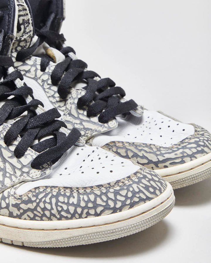 2022 Nike Air Jordan 1 High OG 'Cement' Leather Trainers - UK10
