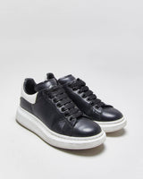 2021 Alexander Mcqueen Black Leather Oversized 'Larry' Trainers - UK7
