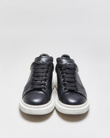 2021 Alexander Mcqueen Black Leather Oversized 'Larry' Trainers - UK7