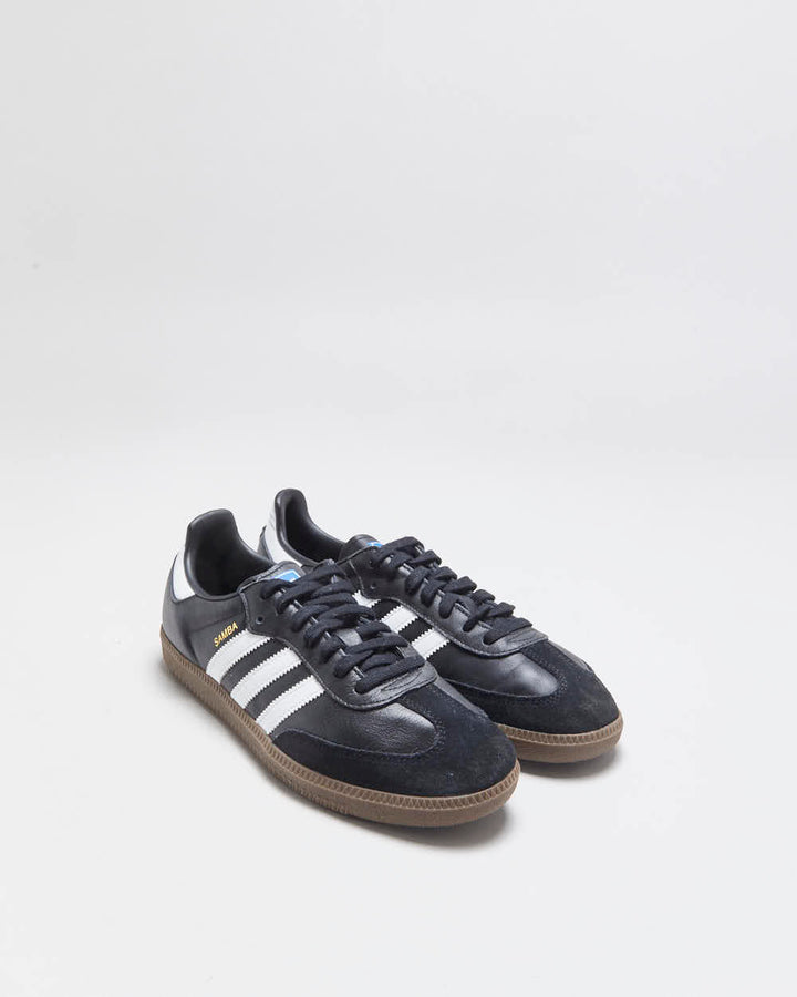 DS 2024 Adidas Samba OG Black/White Leather Trainers - UK8.5