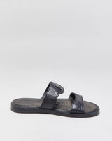 Vintage Givenchy Pebbled Leather Strap Sandal Slides - UK10