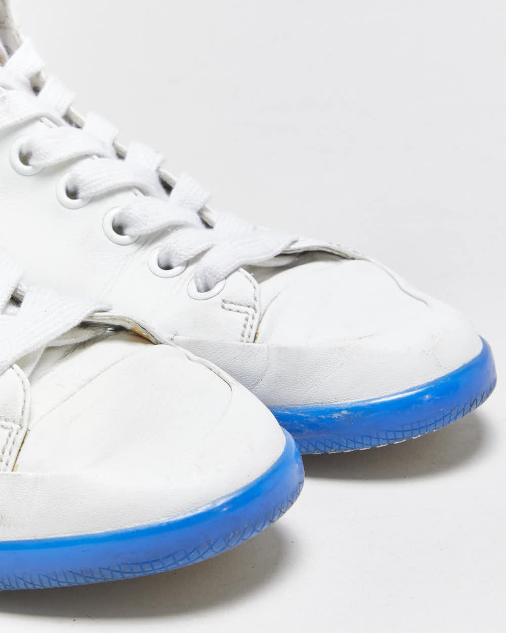 2018 Prada Sport Calfskin Leather High Top Trainers - UK7.5