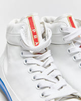 2018 Prada Sport Calfskin Leather High Top Trainers - UK7.5