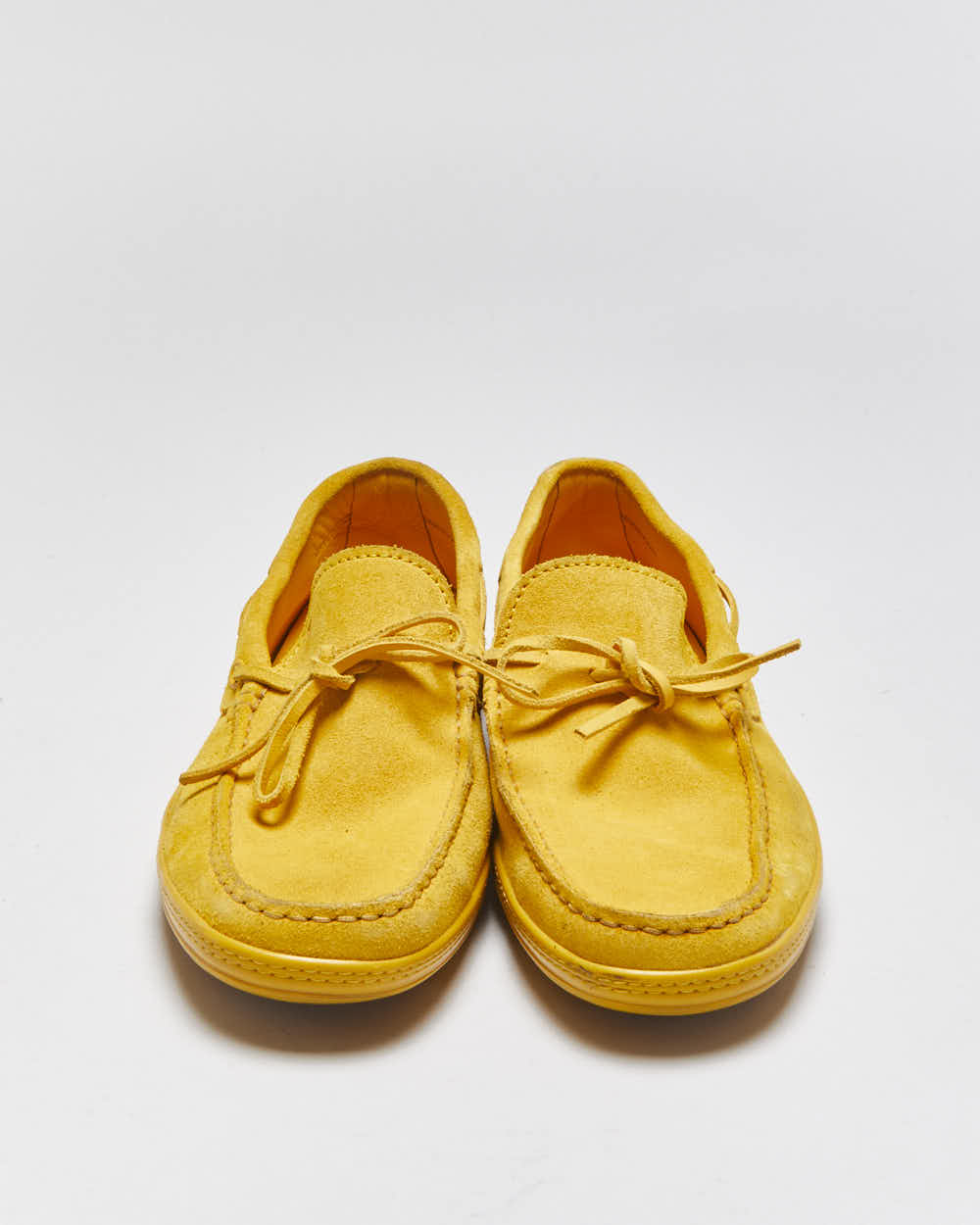 Tod's Mustard Yellow Gommino Suede Casual Loafers - UK6
