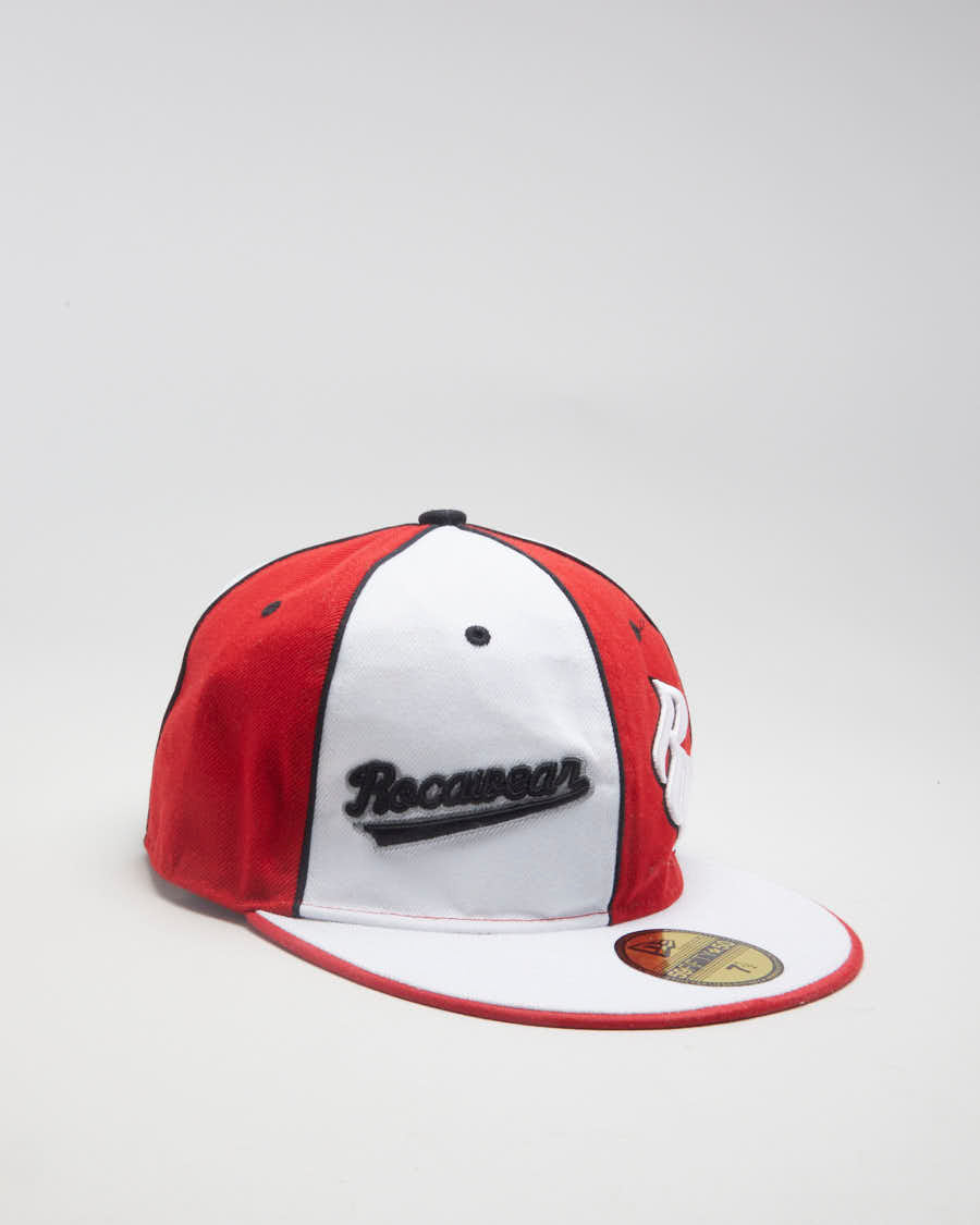00s Rocawear Red / White Fitted Cap - 7 1/2 (60 CM)