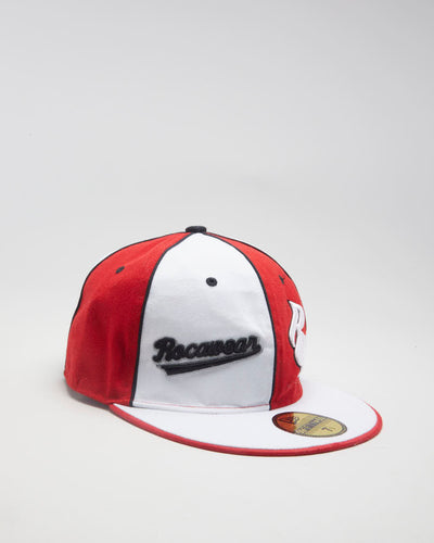 00s Rocawear Red / White Fitted Cap - 7 1/2 (60 CM)