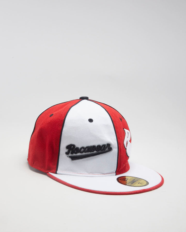 00s Rocawear Red / White Fitted Cap - 7 1/2 (60 CM)