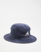 00s Y2K Adidas Blue Navy Bucket Hat - M