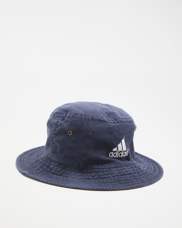 00s Y2K Adidas Blue Navy Bucket Hat - M