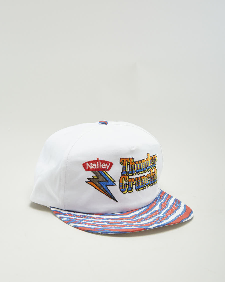 Vintage 80s Thunder Crunch Crisps White Cap - Adjustable