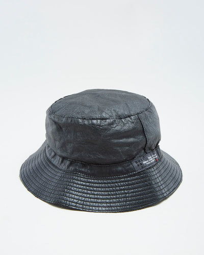 00s Diesel Leather Black Bucket Hat - S/M