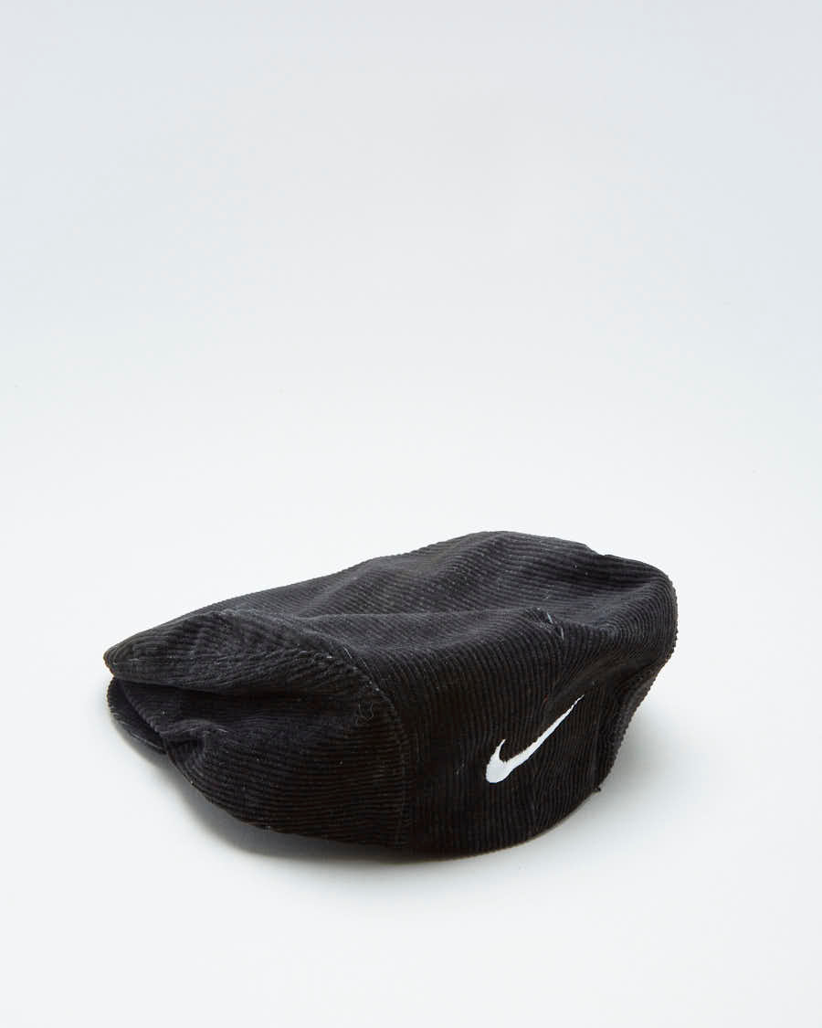Vintage 90s Nike Black Beret Hat - L
