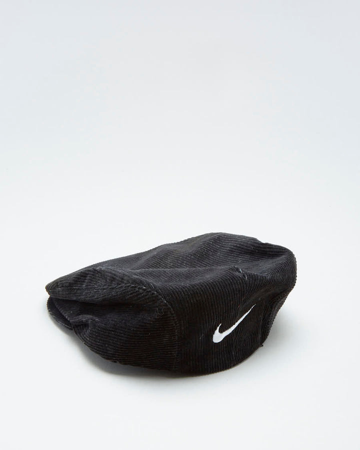 Vintage 90s Nike Black Beret Hat - L
